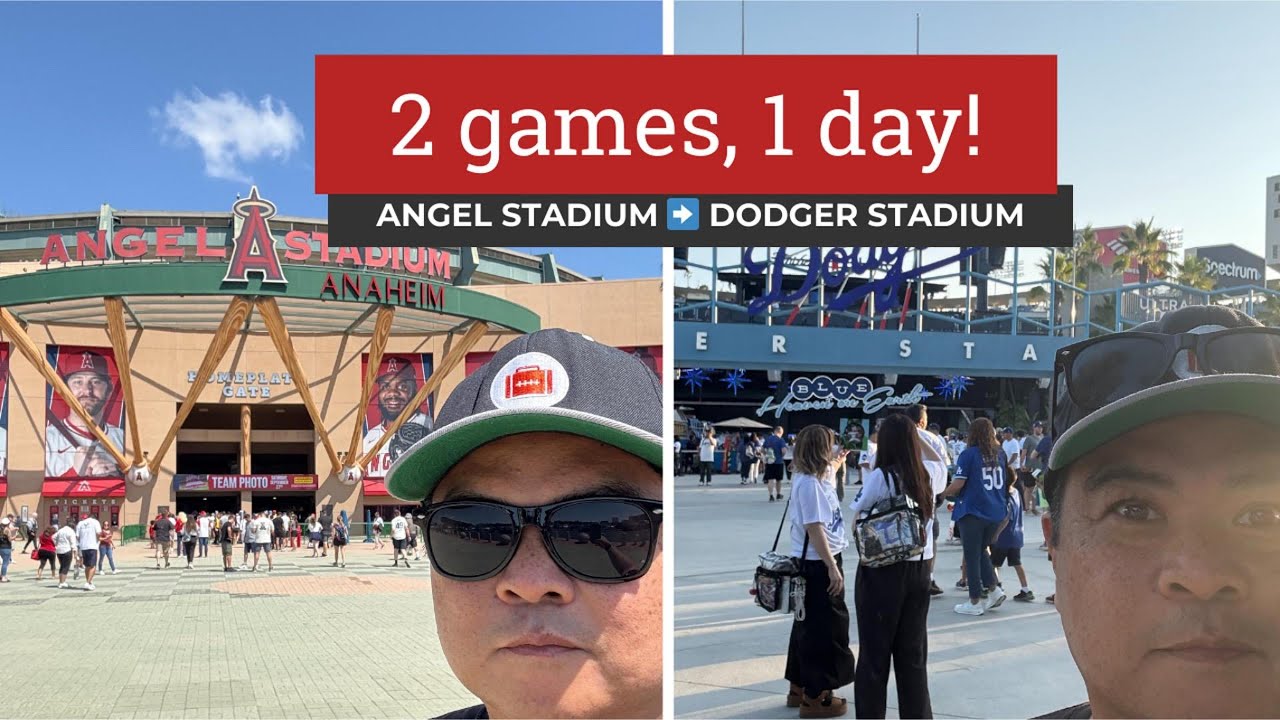 Attending Angels and Dodgers home games on the SAME DAY!
