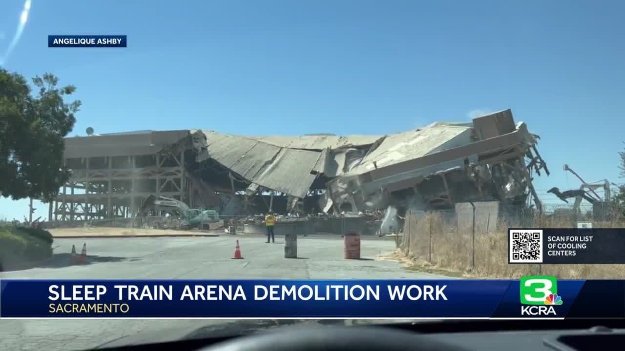 Watch part of Arco Arena come down as demolition continues
