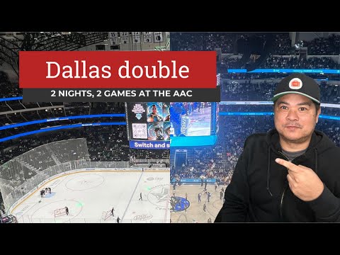 Sports in DALLAS! Watching 2 games in 2 nights at American Airlines Center